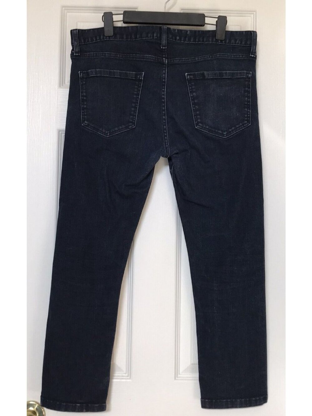 UJ Uniqlo Slim Straight Leg Jeans Womens Dark Wash Blue Stretch W28” L32" - Picture 8 of 8